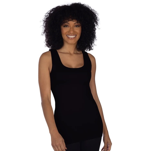 Sugar & Rose- NWOT Black Sleeveless Tank Top with built in bra size S/M - Picture 1 of 11